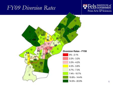1 FY09 Diversion Rates. 2 University City 3 Implementation - Feasibility 5,579 (74%) of University City properties receive municipal trash service $118.