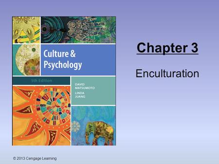 Chapter 3 Enculturation © 2013 Cengage Learning.