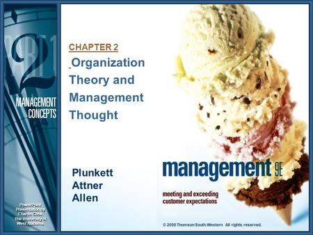 CHAPTER 2 Organization Theory and Management Thought