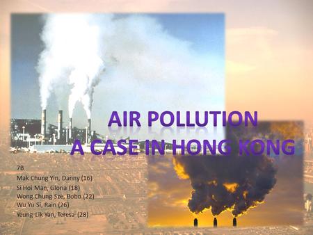 Air Pollution a case in Hong Kong