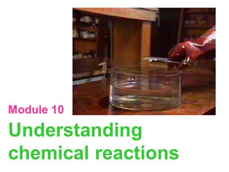 Understanding chemical reactions