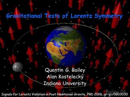 Gravitational Tests of Lorentz Symmetry