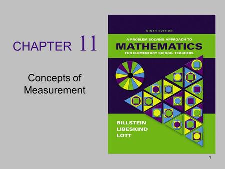 1 Concepts of Measurement CHAPTER 11. Slide 2 Chapter 11.1Linear Measure 11.2Areas of Polygons and Circles 11.3The Pythagorean Theorem and the Distance.