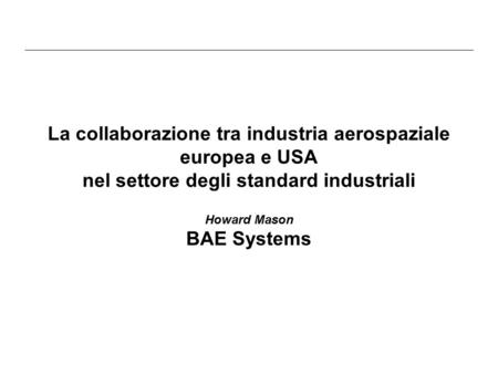 Howard Mason BAE Systems