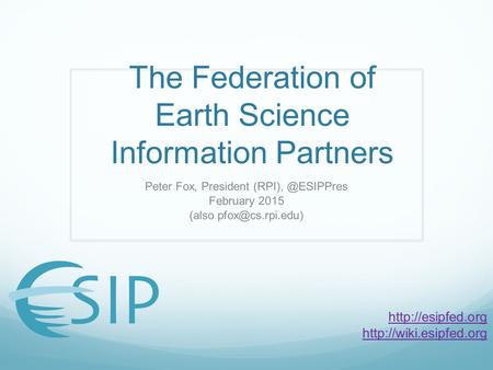 The Federation of Earth Science Information Partners