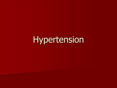Hypertension. Definition: blood pressure Blood pressure is the force of blood pushing through the arteries and is necessary for maintaining our circulation.