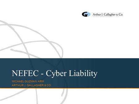 NEFEC - Cyber Liability MICHAEL GUZMAN, ARM ARTHUR J. GALLAGHER & CO.