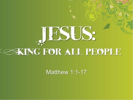 JesuS: King for all people