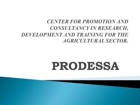 PRODESSA. Helped to build a more inclusive and empowered society and to improve the living conditions of the rural population. In the 80s, research–action.