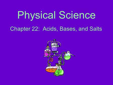 Chapter 22: Acids, Bases, and Salts