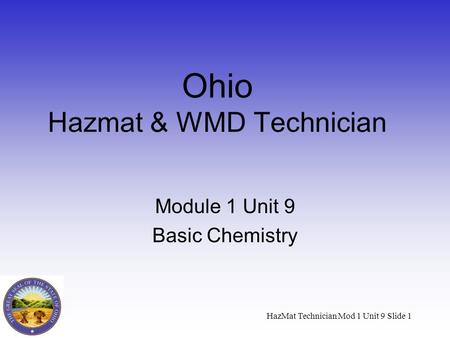 Ohio Hazmat & WMD Technician