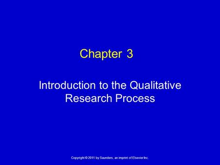 Introduction to the Qualitative Research Process
