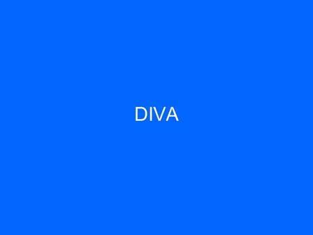 DIVA. What Is Diva ? Diva is a software infrastructure for visualizing and interacting with dynamic information spaces. Visualizations are built by hooking.