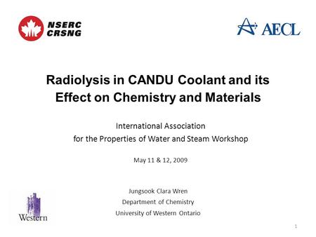 Radiolysis in CANDU Coolant and its Effect on Chemistry and Materials