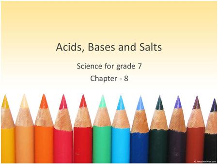 Science for grade 7 Chapter - 8