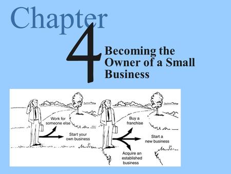 Chapter Becoming the Owner of a Small Business 4.