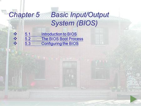 Chapter 5 Basic Input/Output System (BIOS)