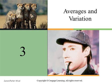 3 Averages and Variation