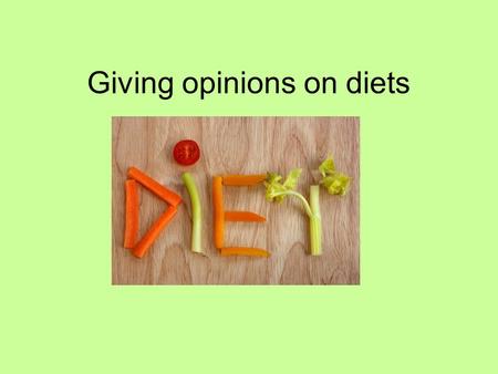 Giving opinions on diets. Sport by sport diet guide Whatever your sport, nutrition should be an integral part of your training and competition strategy.