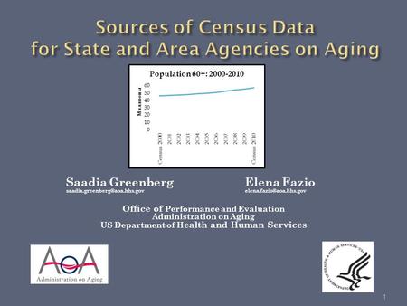 Saadia GreenbergElena Fazio Office of Performance and Evaluation Administration on Aging US Department.