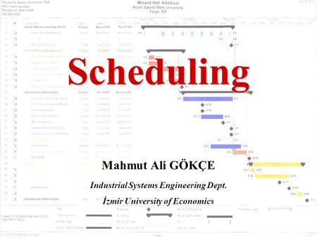 Industrial Systems Engineering Dept. İzmir University of Economics