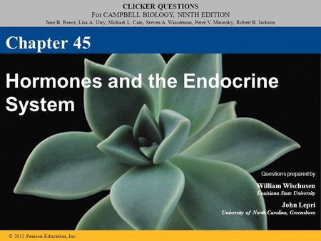 Click to edit Master title style Click to edit Master subtitle style CLICKER QUESTIONS For CAMPBELL BIOLOGY, NINTH EDITION Jane B. Reece, Lisa A. Urry,