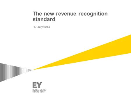 The new revenue recognition standard