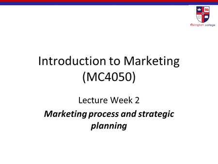 Introduction to Marketing (MC4050)