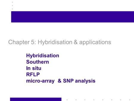Chapter 5: Hybridisation & applications