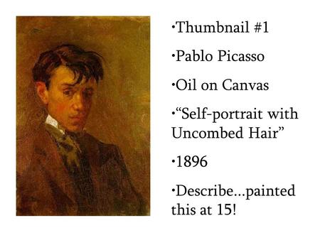 Thumbnail #1 Pablo Picasso Oil on Canvas