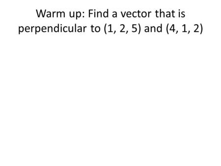 Cross Product of Two Vectors
