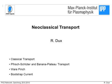 Neoclassical Transport