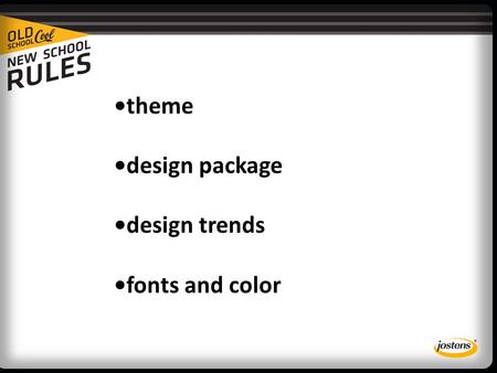 Theme design package design trends fonts and color.