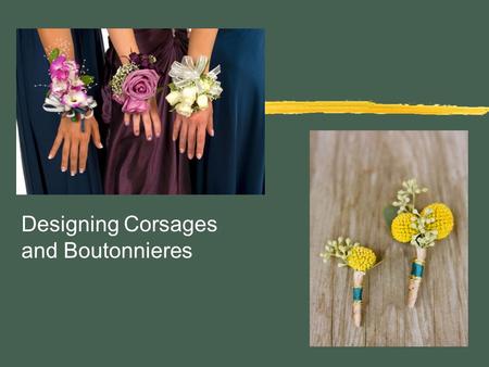 Designing Corsages and Boutonnieres. Next Generation Science/Common Core Standards Addressed!  CCSS.ELA Literacy. RH.11 ‐ 12.7 Integrate and evaluate.