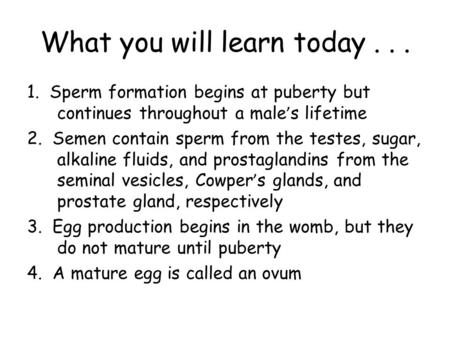 What you will learn today . . .