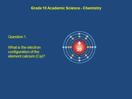 Grade 10 Academic Science - Chemistry