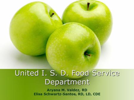 United I. S. D. Food Service Department
