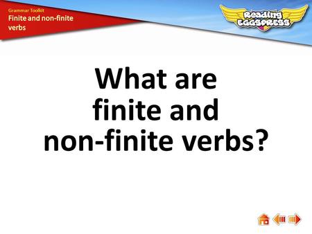 What are finite and non-finite verbs?