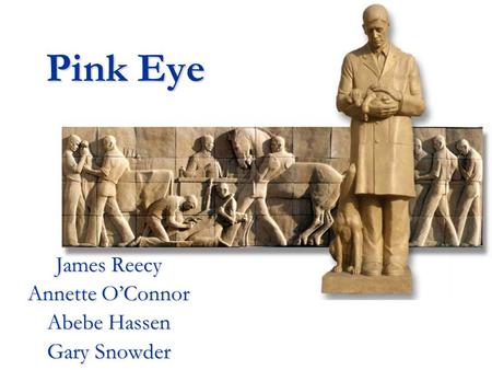 Pink Eye James Reecy Annette O’Connor Abebe Hassen Gary Snowder.