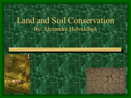 Land and Soil Conservation By: Alexandra Hulvalchick