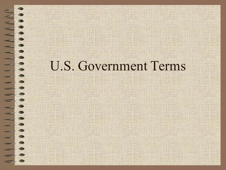 U.S. Government Terms.