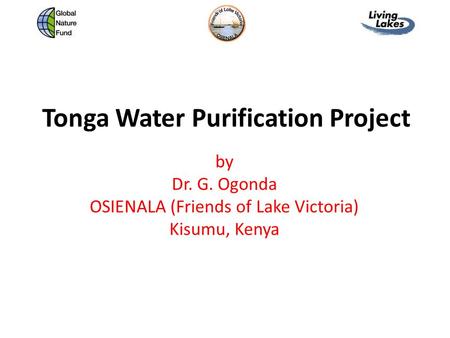 Tonga Water Purification Project