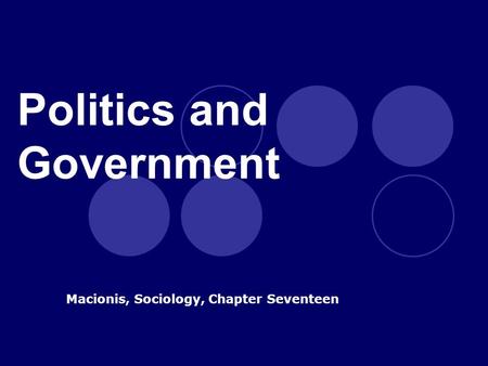 Politics and Government