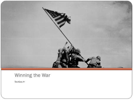 Winning the War Section 4. Words to Know Holocaust: The mass murder of millions of Jews by the Nazis Genocide: The planned murder of an entire people.