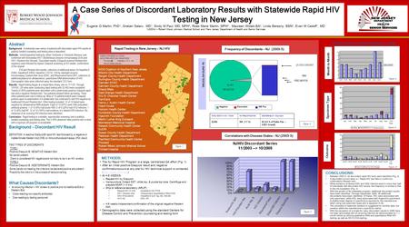 Figure 1 A Case Series of Discordant Laboratory Results with Statewide Rapid HIV Testing in New Jersey Eugene G Martin, PhD 1, Gratian Salaru, MD 1, Sindy.