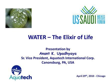 WATER – The Elixir of Life