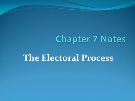 The Electoral Process. Week 3 Vocab Definitions - A unit into which cities are often divided for the election of city council members. - A procedure of.