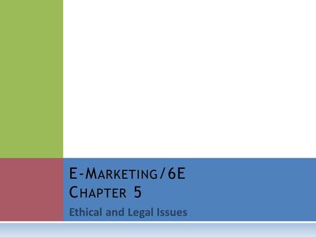 E-Marketing/6E Chapter 5
