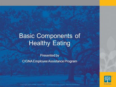 Basic Components of Healthy Eating