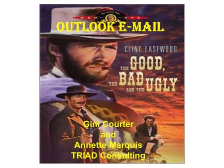 Outlook E-mail Gini Courter and Annette Marquis TRIAD Consulting.